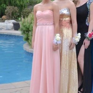 Dave and Johnny Pink Prom Dress